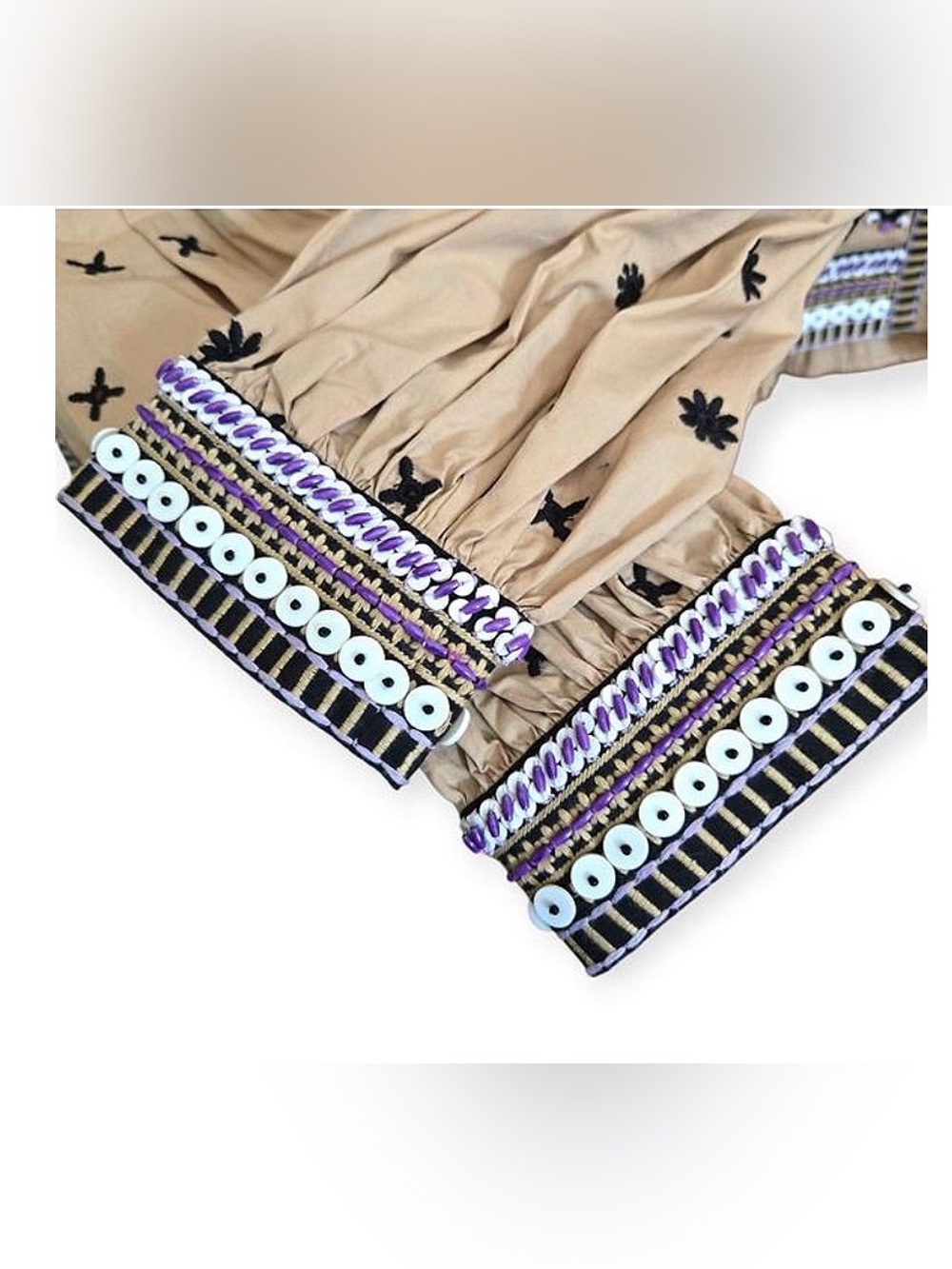Veronica Beard Rocci Beaded Embroidered Cotton Jacket - Picture 3 of 6